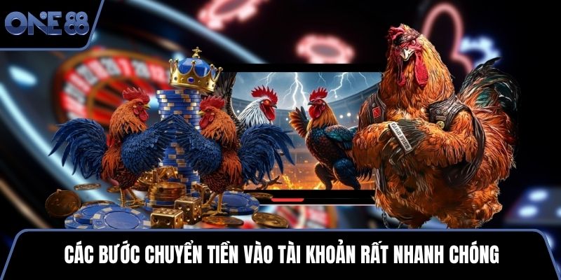 Các bước chuyển tiền vào tài khoản rất nhanh chóng